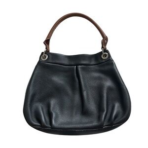 Coldwater Creek Black Leather Hobo Shoulder Bag